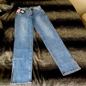 Pretty little thing Tall Split Jeans size 6